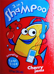 front face of baby shampoo bottle