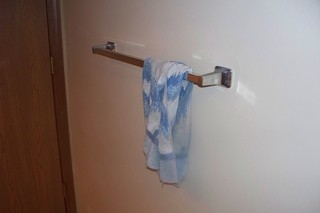 towel bar with one small towel