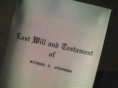 cover page titled Last Will and Testament