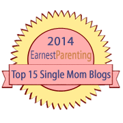 badge for 2014 top ten single mom blogs list